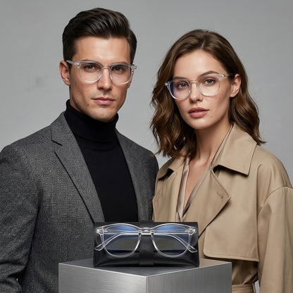 Transparent UV400 Blue Light Blocking Glasses with Box
